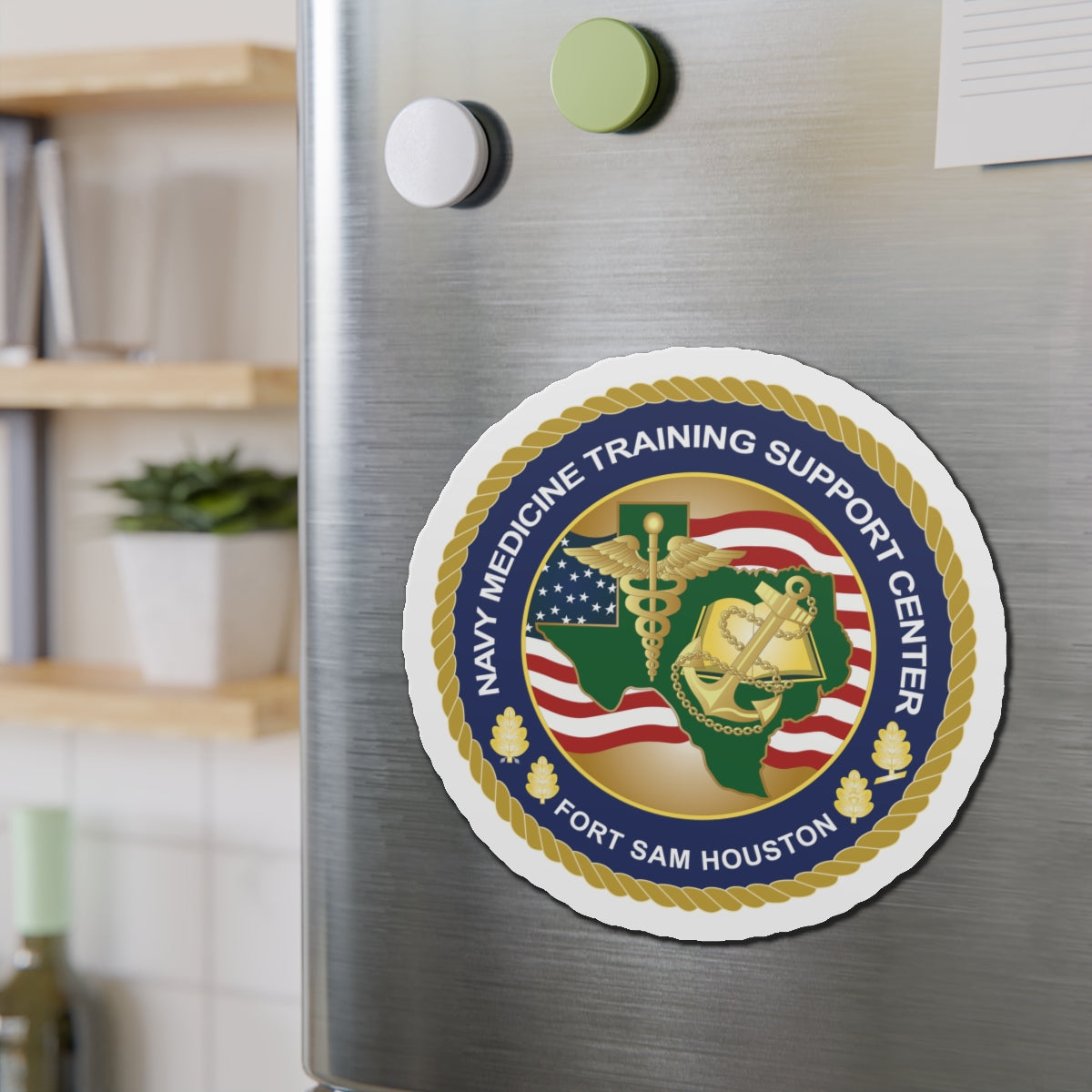 Die-Cut Magnet - Navy Medicine Training Support Center wo txt X 300
