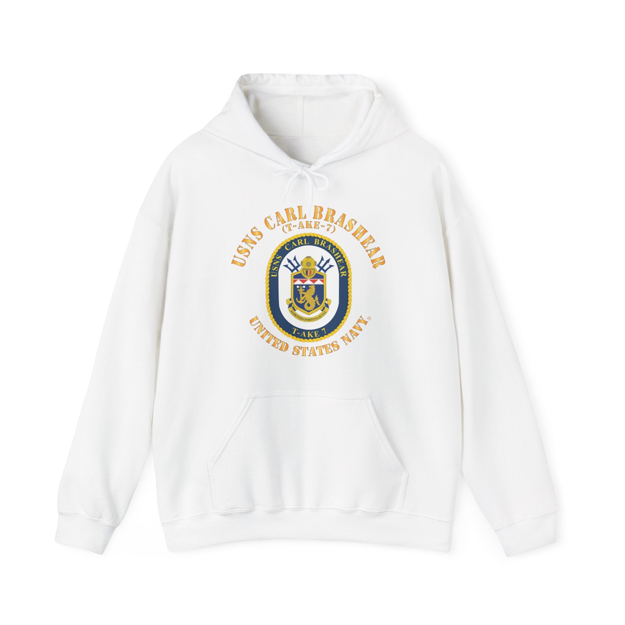 Unisex Heavy Blend™ Hoodies - Navy - USNS Carl Brashear (T-AKE 7)