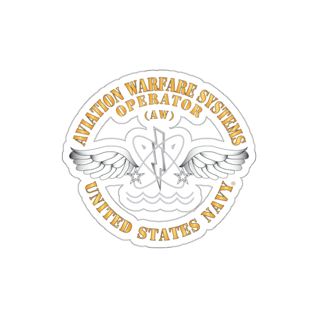 Die-Cut Vinyl Sticker - Navy - Rate - Aviation Warfare Systems Operator (AW)