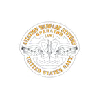 Die-Cut Vinyl Sticker - Navy - Rate - Aviation Warfare Systems Operator (AW)