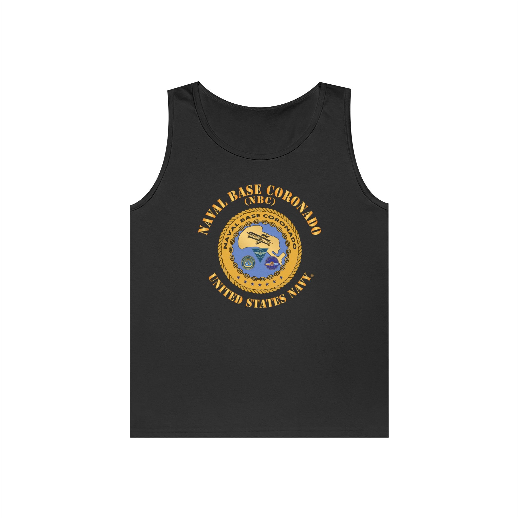 Unisex Heavy Cotton Tank Top - Navy - Naval Base Coronado(NBC)