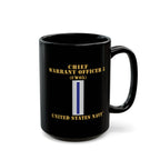 Black Mug (11oz, 15oz) - Navy - Chief Warrant Officer 5 - CW05