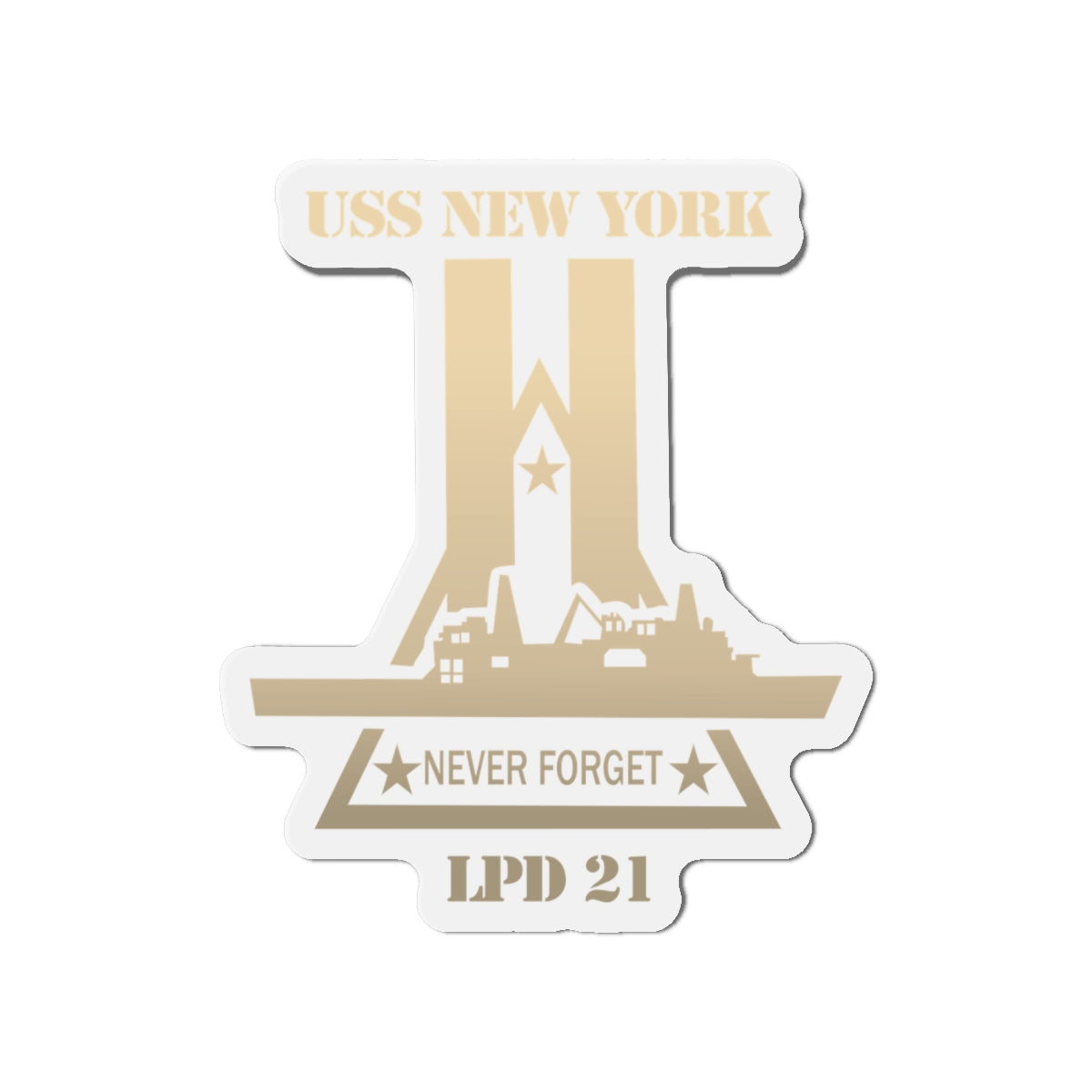 Die-Cut Magnet - Navy - USS New York (LPD-21) wo Txt X 300