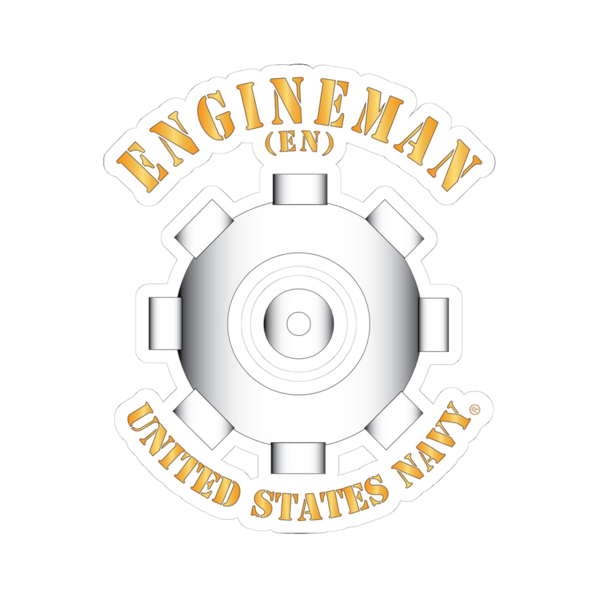 Kiss-Cut Stickers - Navy - Rate - Engineman (EN)