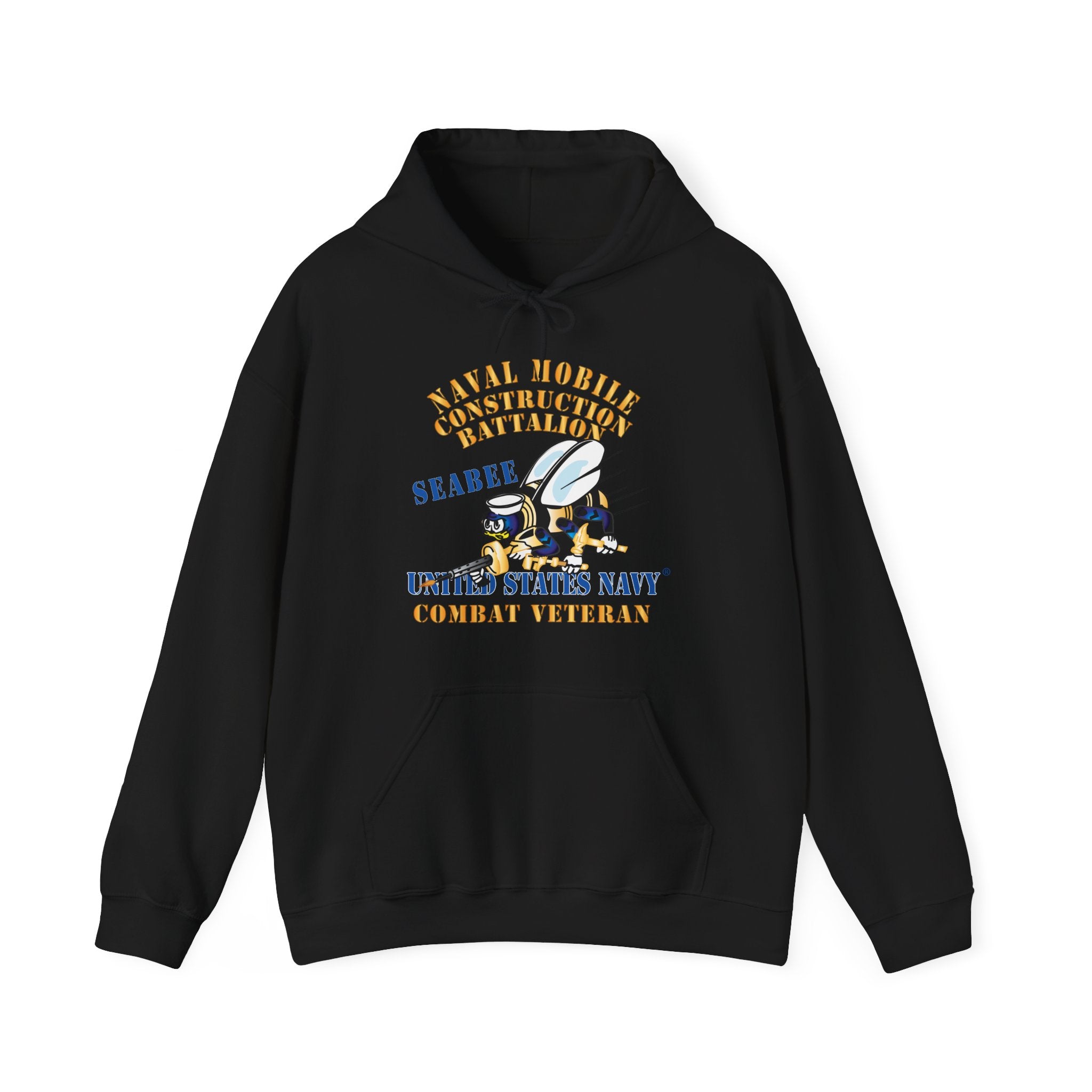Unisex Heavy Blend™ Hoodies - Navy - Seabee - Combat Veteran