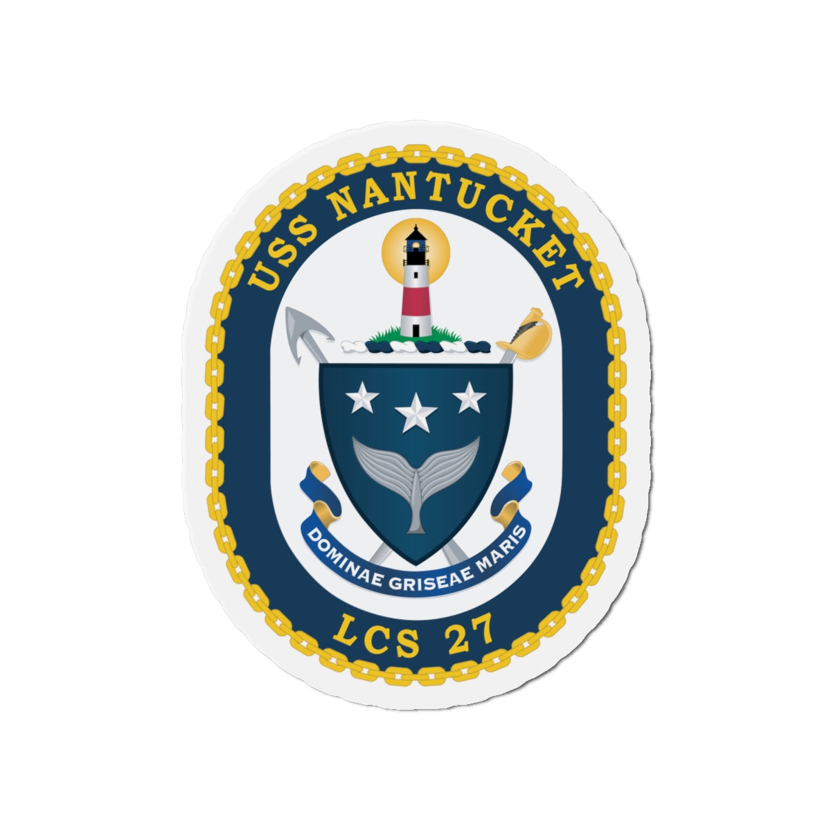 Die-Cut Magnet - Navy - USS Nantucket (LCS-27) wo txt