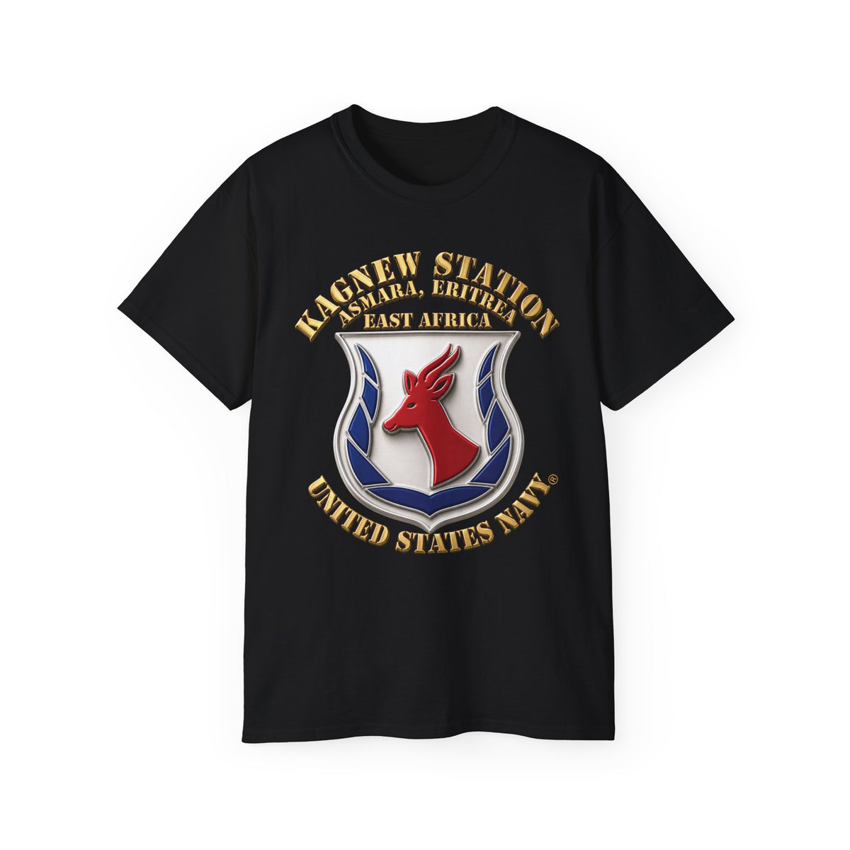 Unisex Ultra Cotton T-Shirt - Navy - Kagnew Station - Asmara, Eritrea - East Africa - 3D X 300