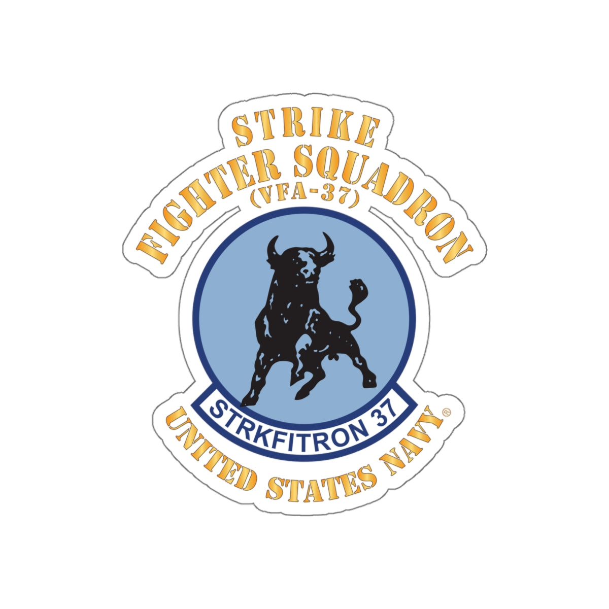 Die-Cut Vinyl Sticker - Navy - Strike Fighter Squadron 37 (VFA-37)