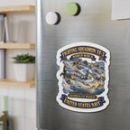 Die-Cut Magnet - Navy - Fighting Squadron - VF 3 - WWII - Grumman F4F Wildcats - Japanese Zeros - Battle of Midway - 3D - Enhanced
