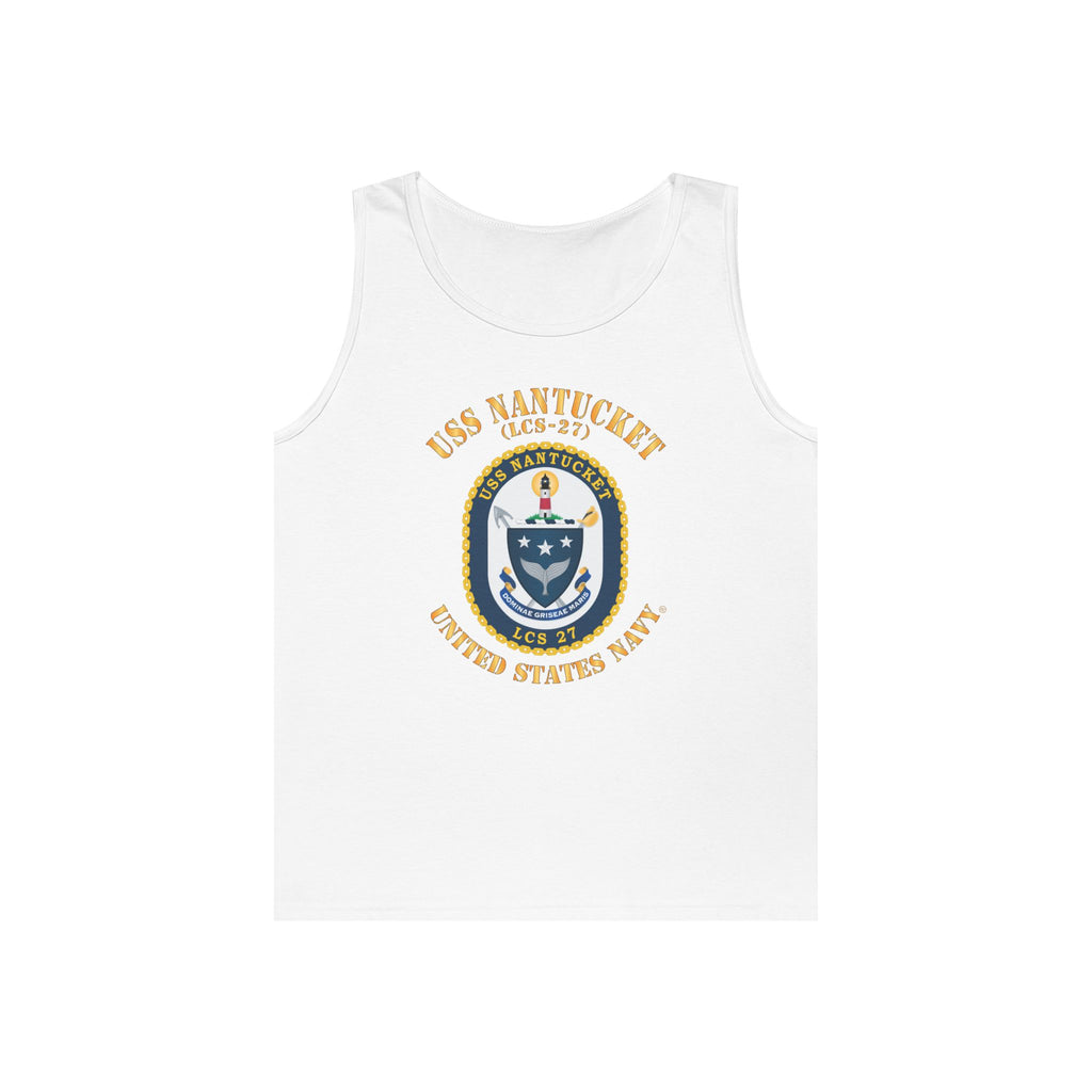 Unisex Heavy Cotton Tank Top - Navy - USS Nantucket (LCS-27)