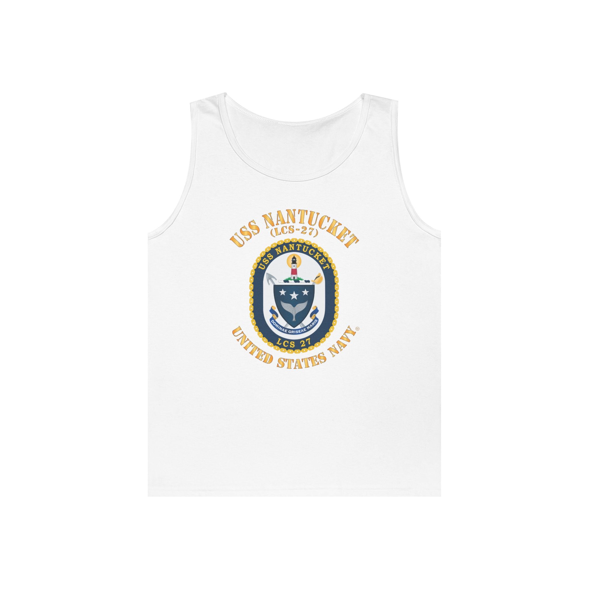 Unisex Heavy Cotton Tank Top - Navy - USS Nantucket (LCS-27)