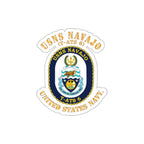 Die-Cut Vinyl Sticker - Navy - USNS Navajo (T-ATS 6)