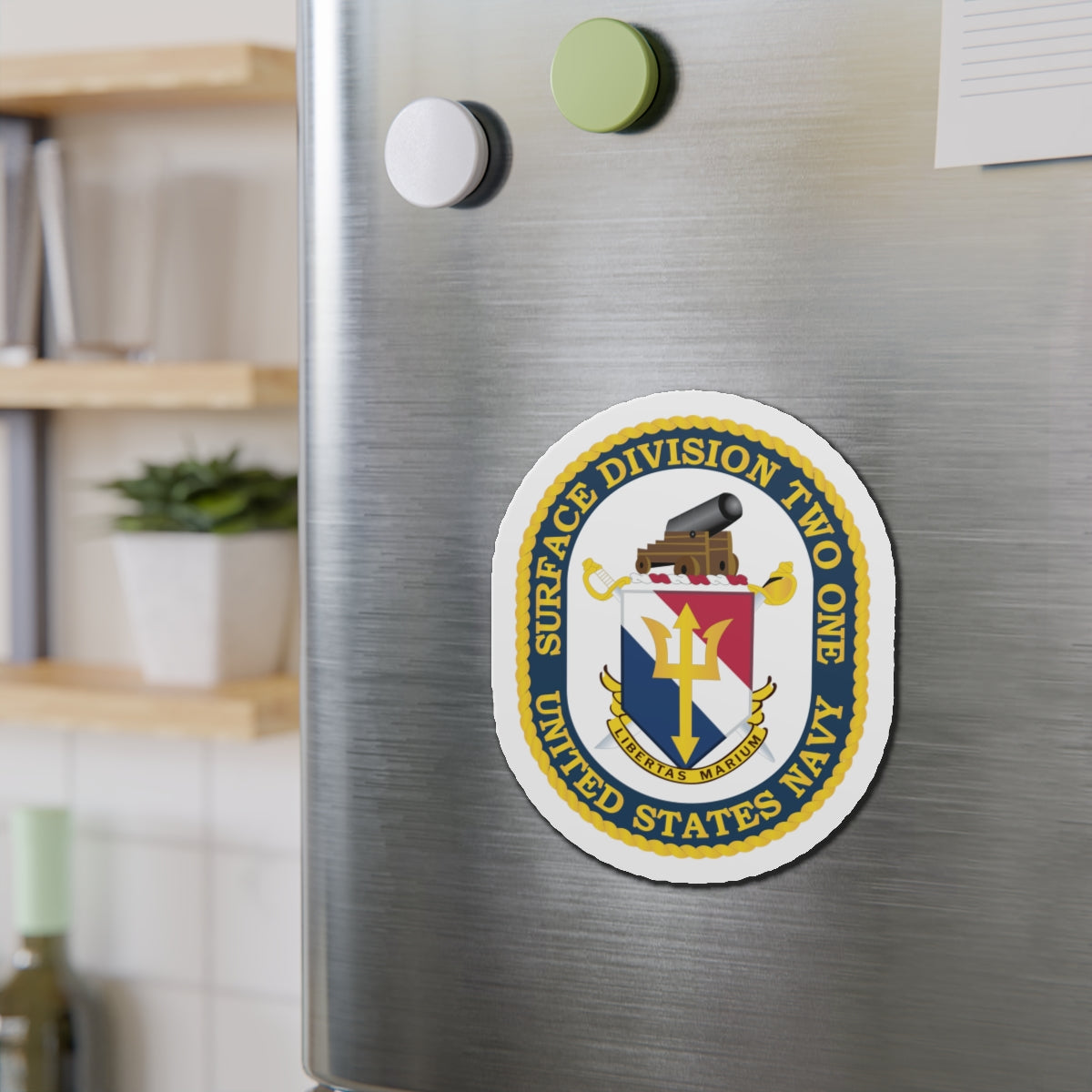 Die-Cut Magnet - Navy - Surface Division 21 wo txt