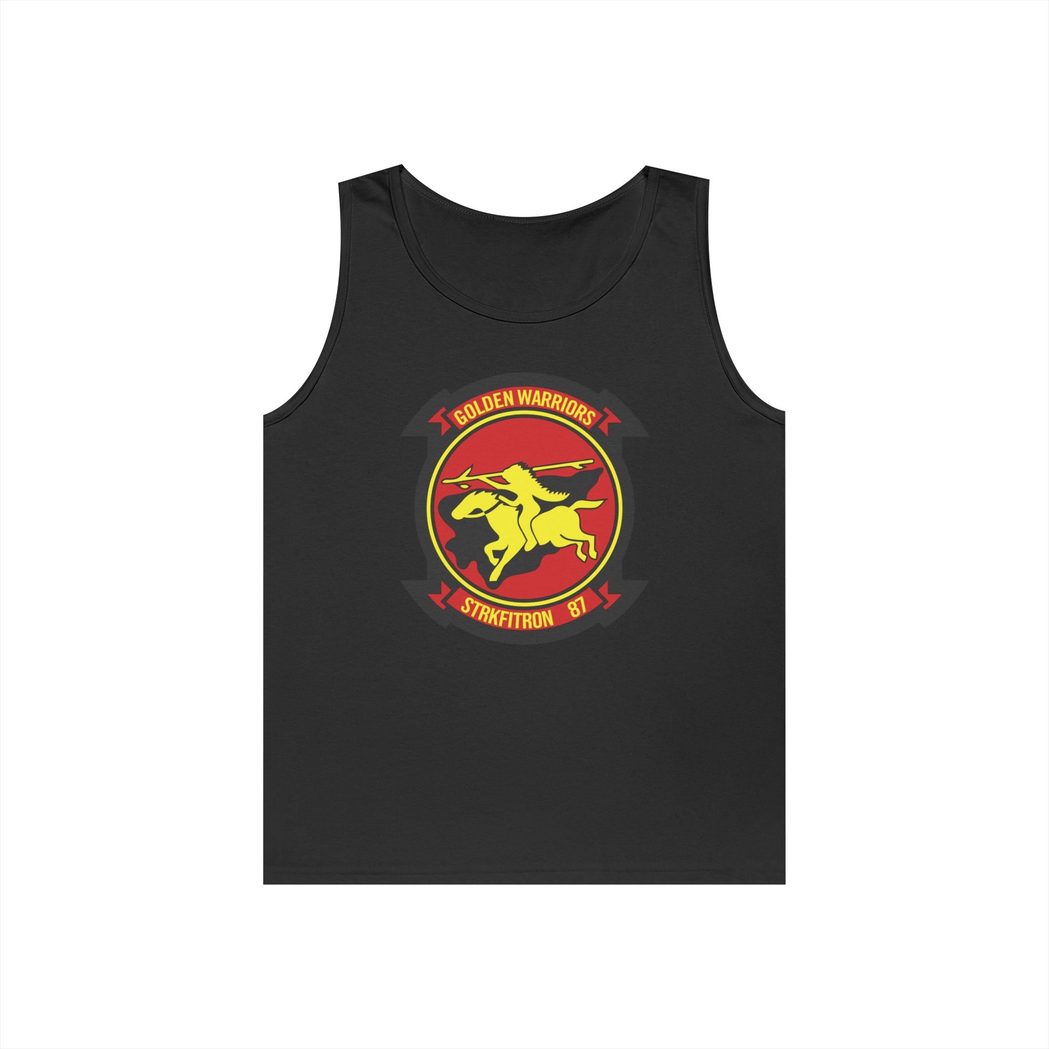 Unisex Heavy Cotton Tank Top - Navy - Strike Fighter Squadron 87 (VFA-87) wo txt