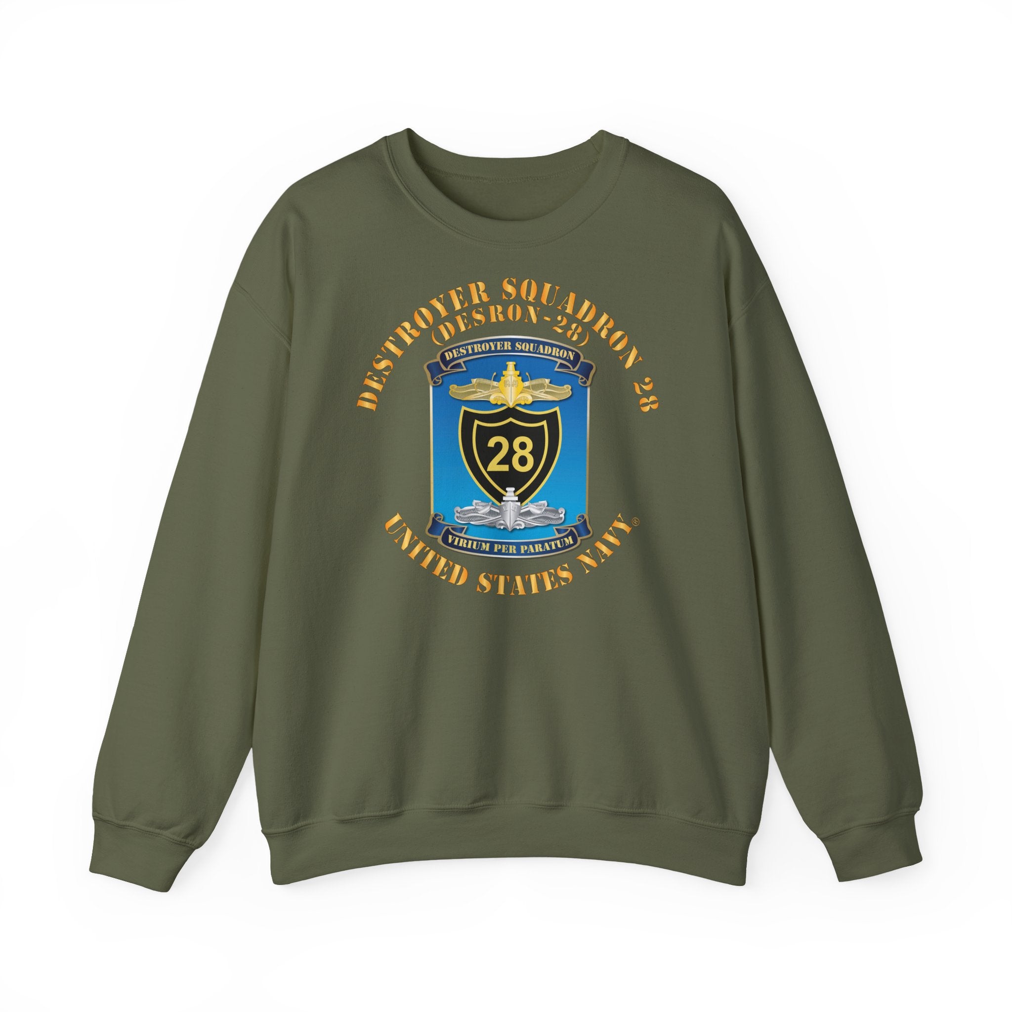 Unisex Heavy Blend™ Crewneck Sweatshirt - Navy - Destroyer Squadron 28 (DESRON-28)