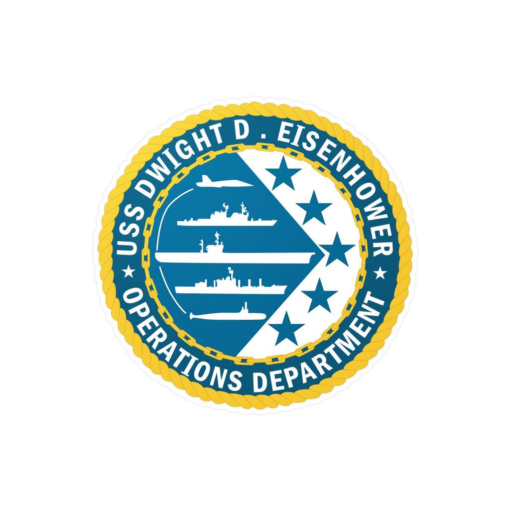 Kiss-Cut Vinyl Decal - Navy - USS Dwight D. Eisenhower (CVN-69) - Operations Department wo txt