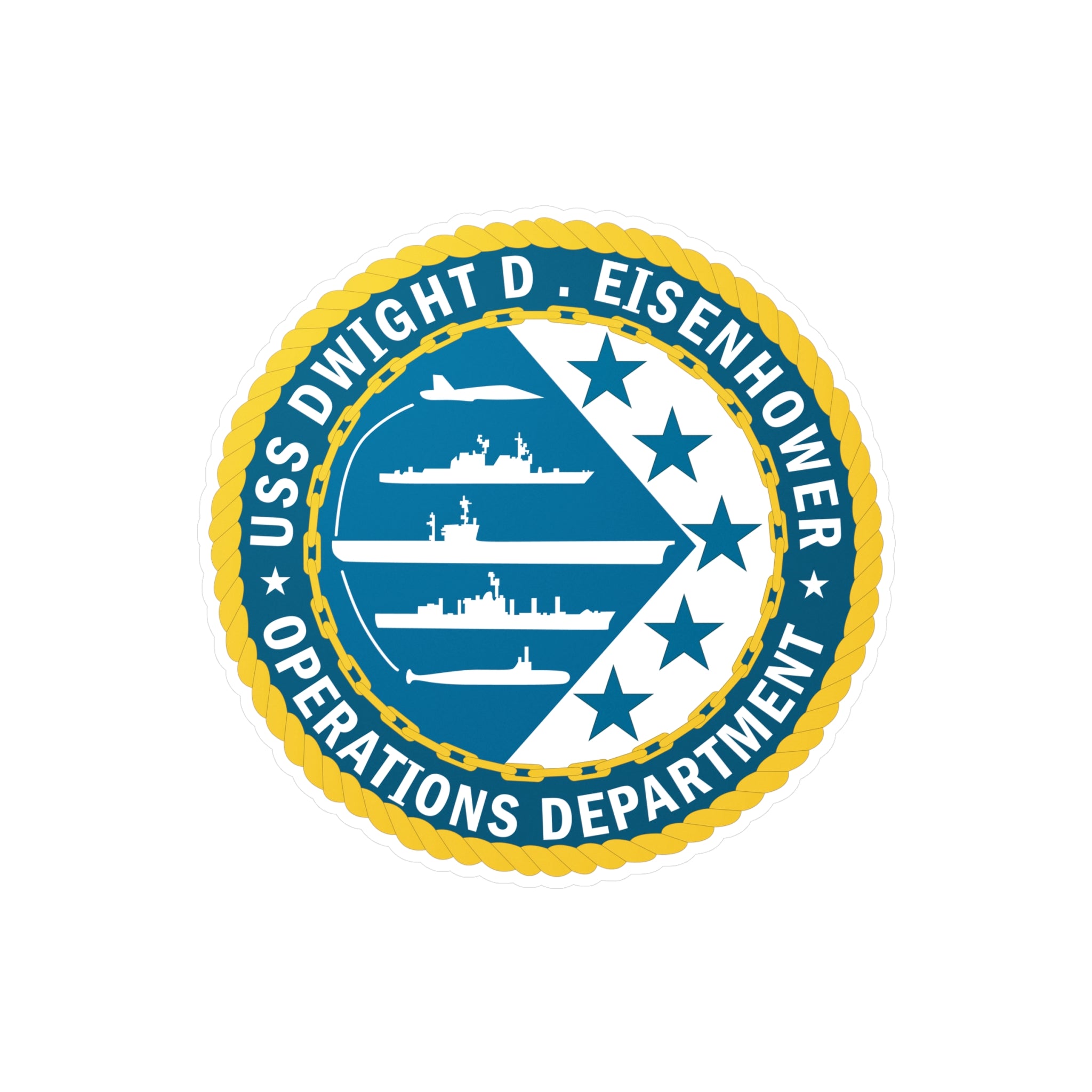 Kiss-Cut Vinyl Decal - Navy - USS Dwight D. Eisenhower (CVN-69) - Operations Department wo txt