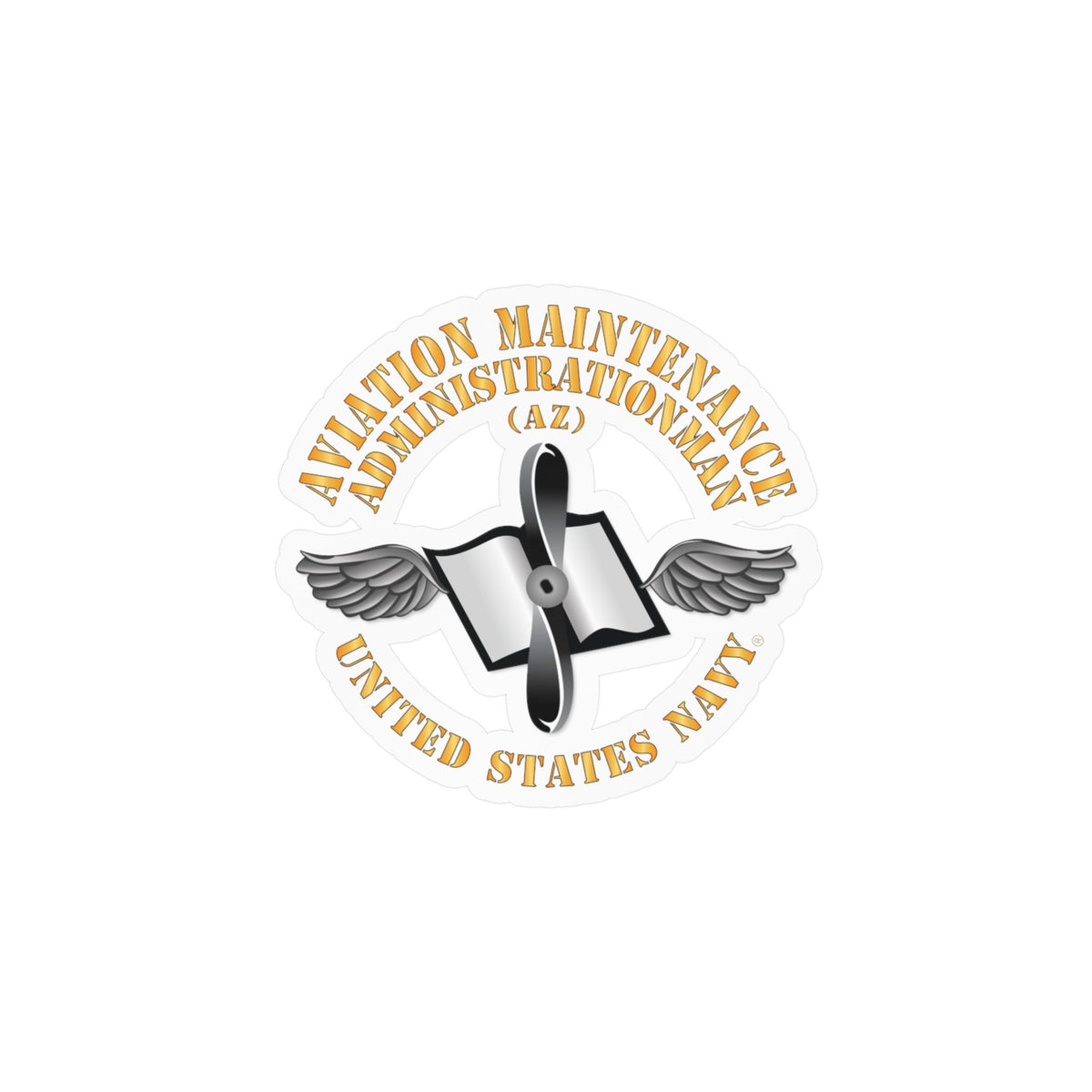 Kiss-Cut Vinyl Decal - Navy - Rate - Aviation Maintenance Administrationman (AZ)