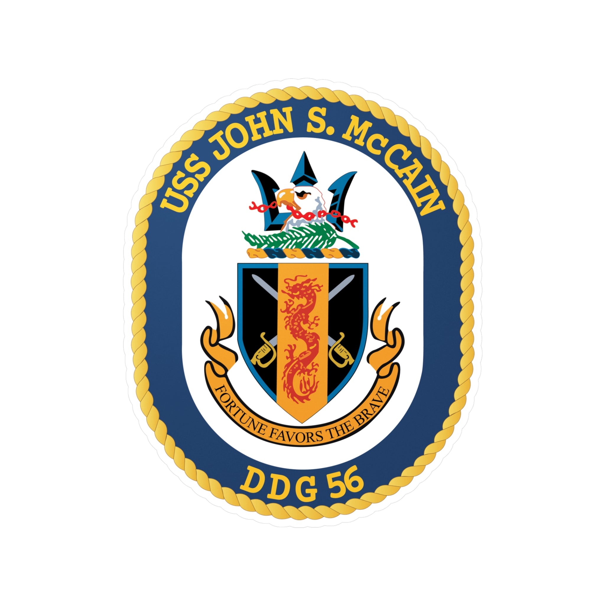 Kiss-Cut Vinyl Decal - Navy - USS John S. McCain (DDG-56) wo txt