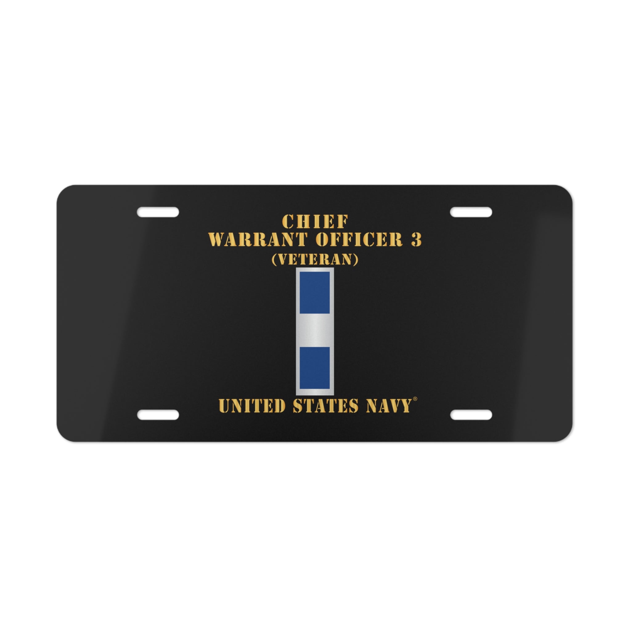 Vanity License Plate - Navy - Chief Warrant Officer 3 - CW03 - Veteran