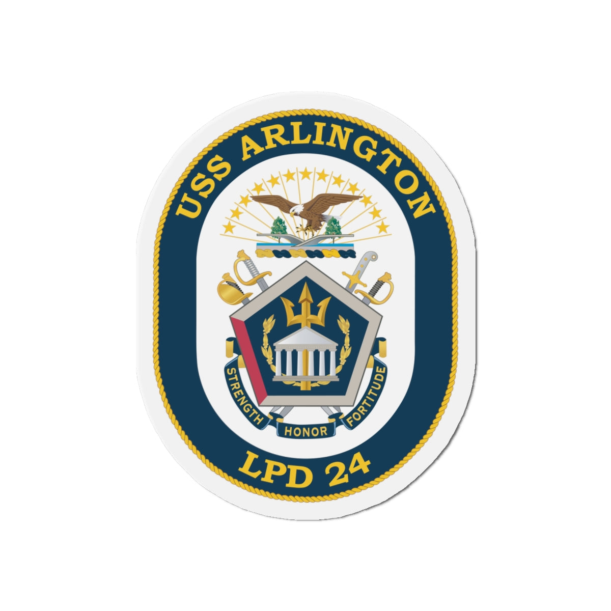 Die-Cut Magnet - Navy - USS Arlington (LPD-24) wo txt
