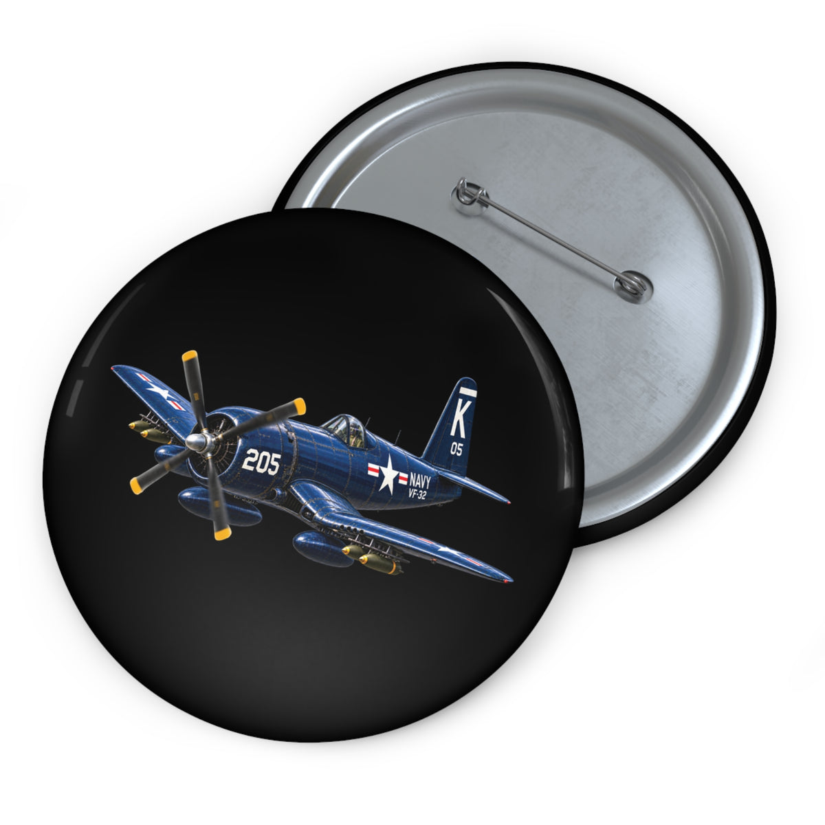 Pin Button - NAVY - F4U-4 Corsair 205 (VF-32) - 3D - Enhanced