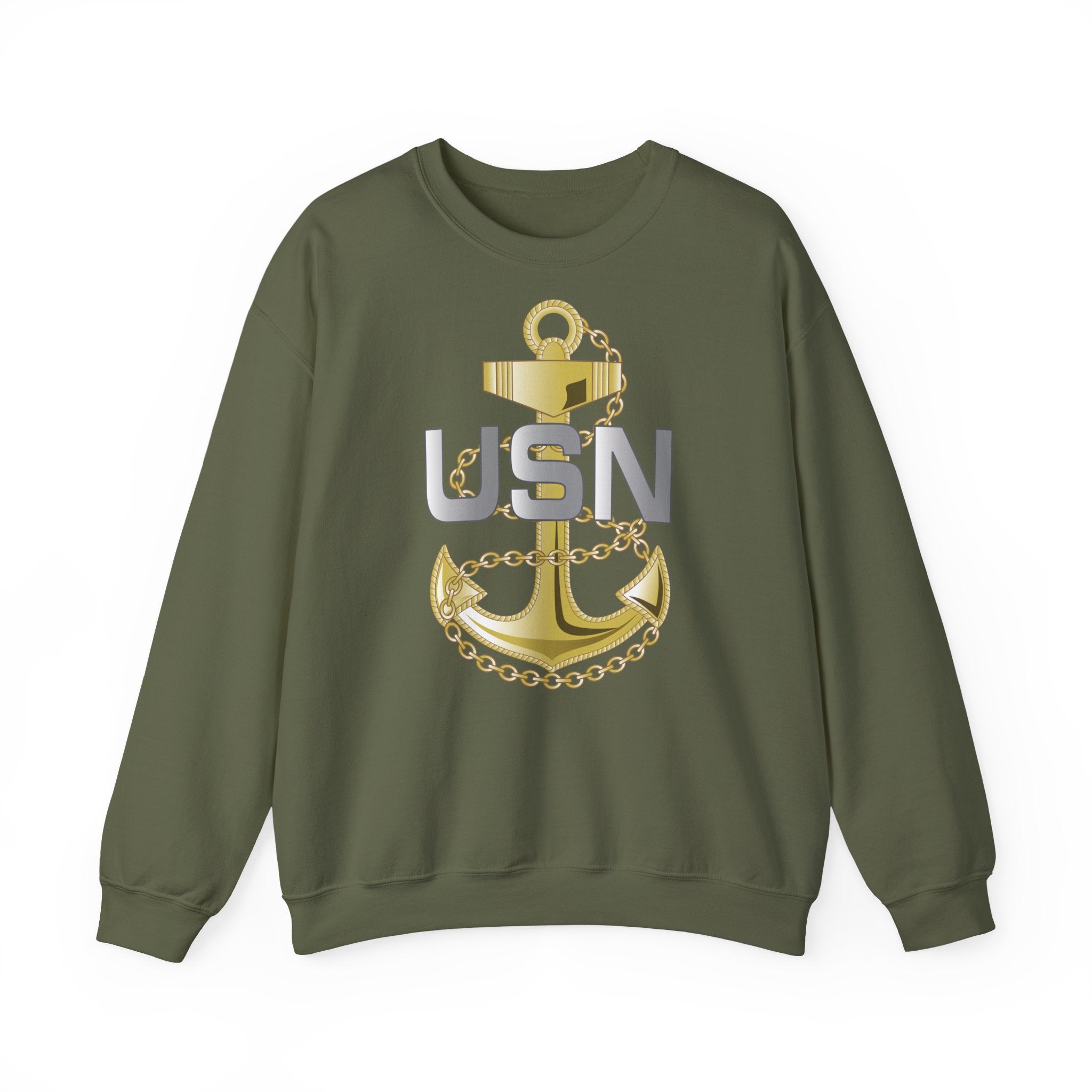Unisex Heavy Blend™ Crewneck Sweatshirt - Navy - Fouled Anchor wo txt