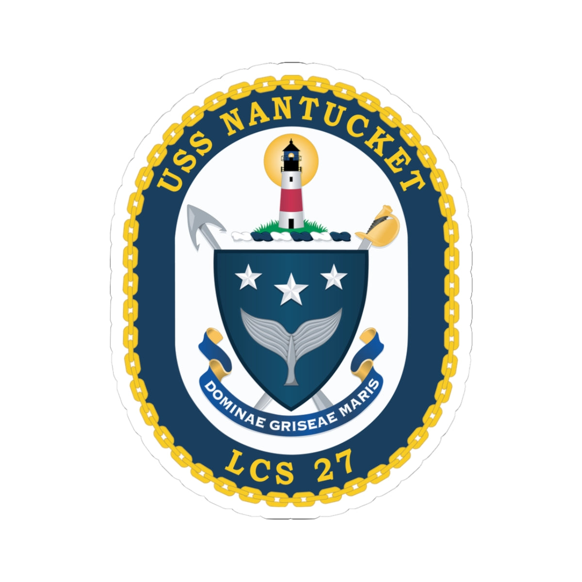 Kiss-Cut Stickers - Navy - USS Nantucket (LCS-27) wo txt