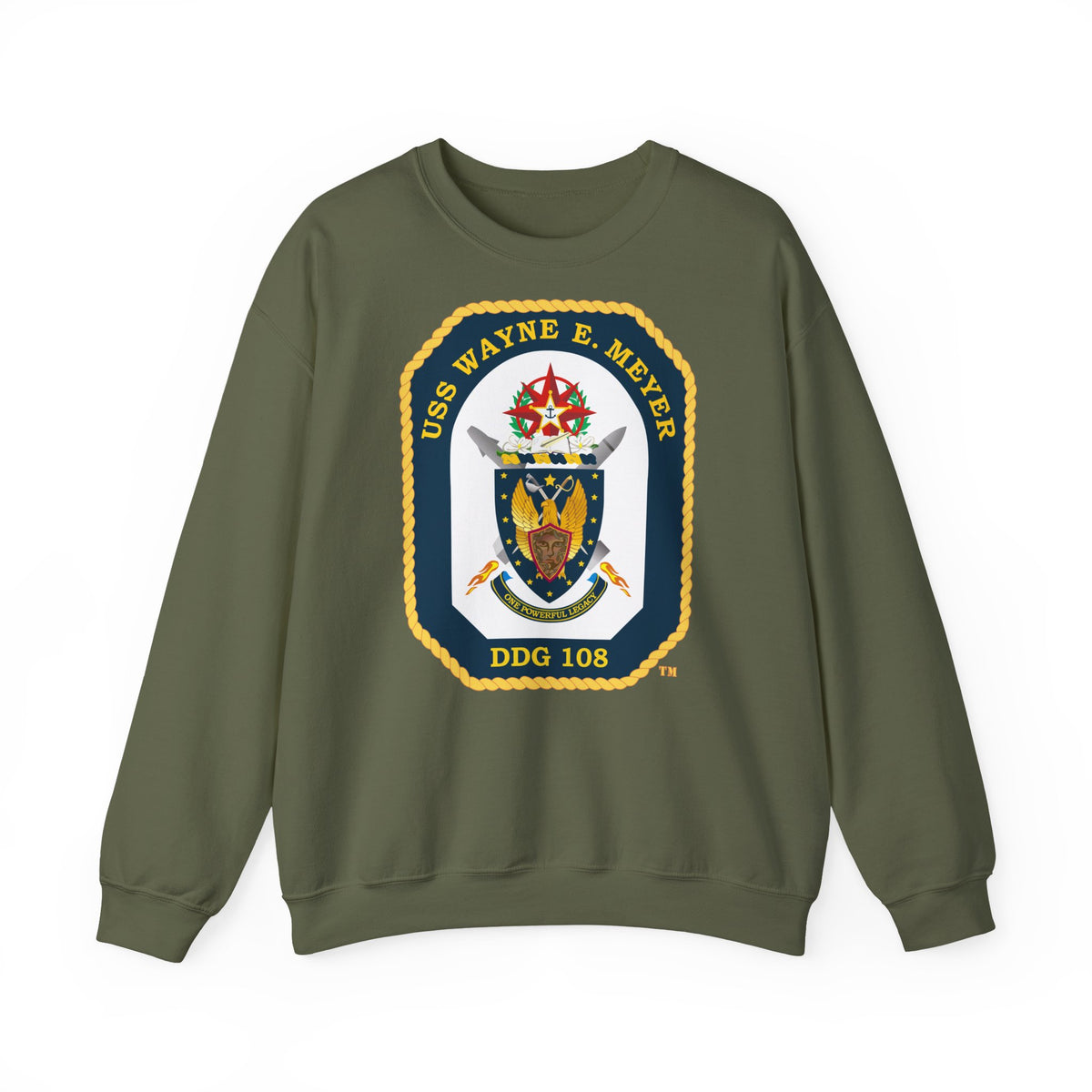 Unisex Heavy Blend™ Crewneck Sweatshirt -  Navy - USS Wayne E. Meyer (DDG-108) wo txt X 300