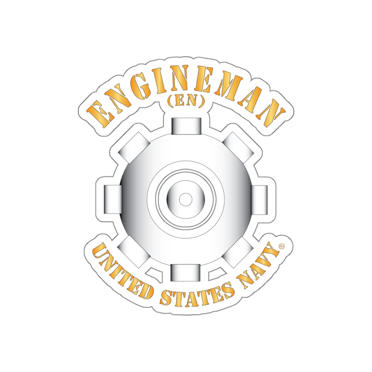 Die-Cut Vinyl Sticker - Navy - Rate - Engineman (EN)