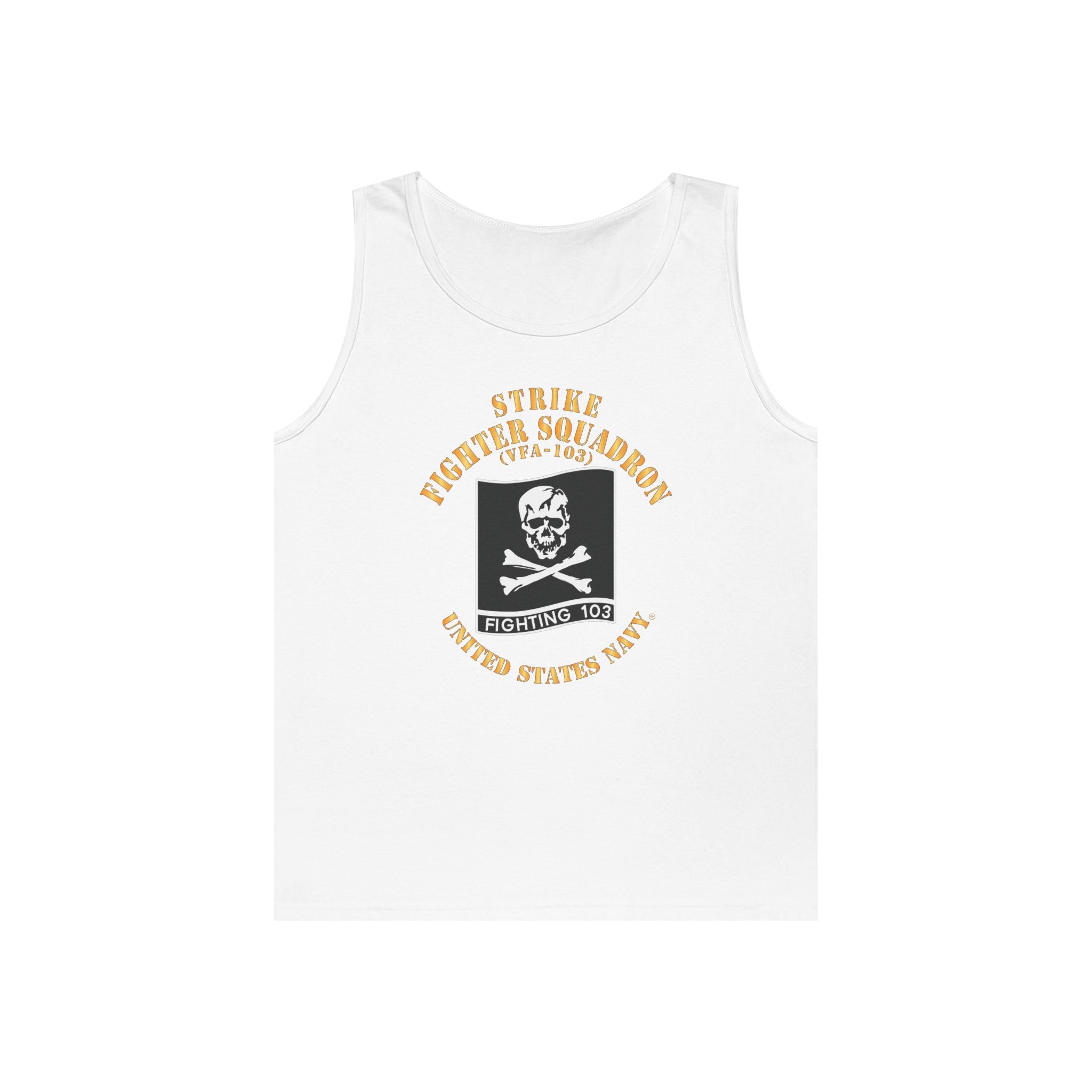 Unisex Heavy Cotton Tank Top - Navy - Strike Fighter Squadron 103 (VFA-103)