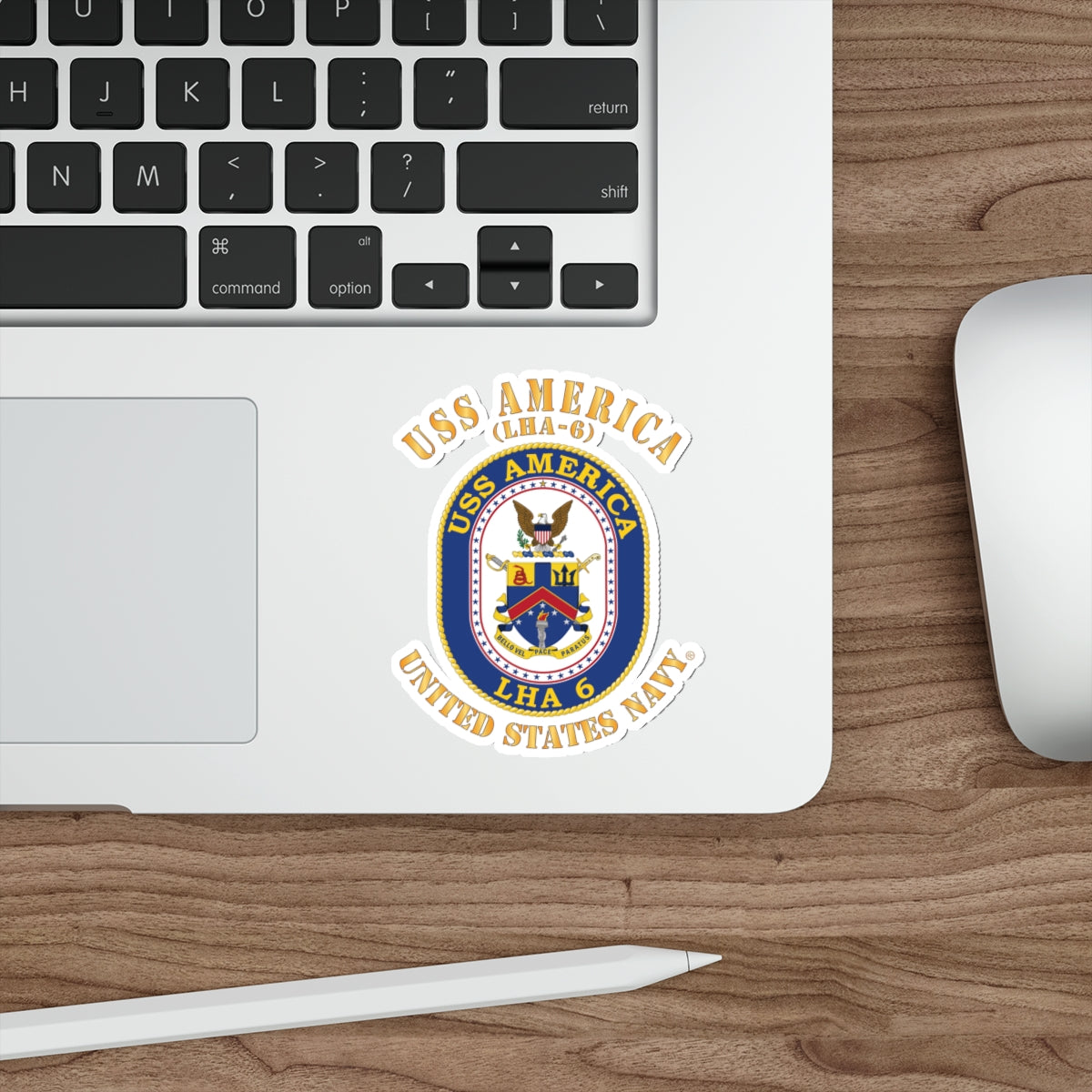 Die-Cut Vinyl Sticker - Navy - Navy - USS America (LHA-6)