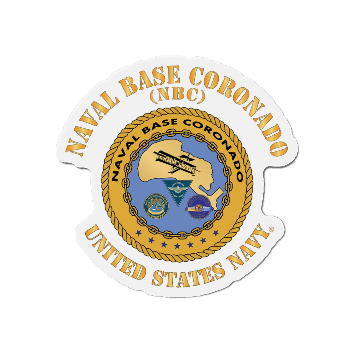 Die-Cut Magnet - Navy - Naval Base Coronado(NBC)