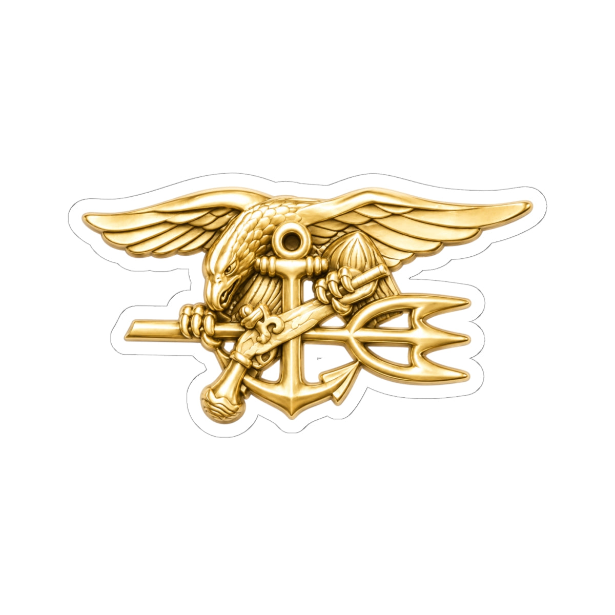 Kiss-Cut Stickers - Navy - Badge - Special Warfare insignia wo txt - 3D - Enhanced