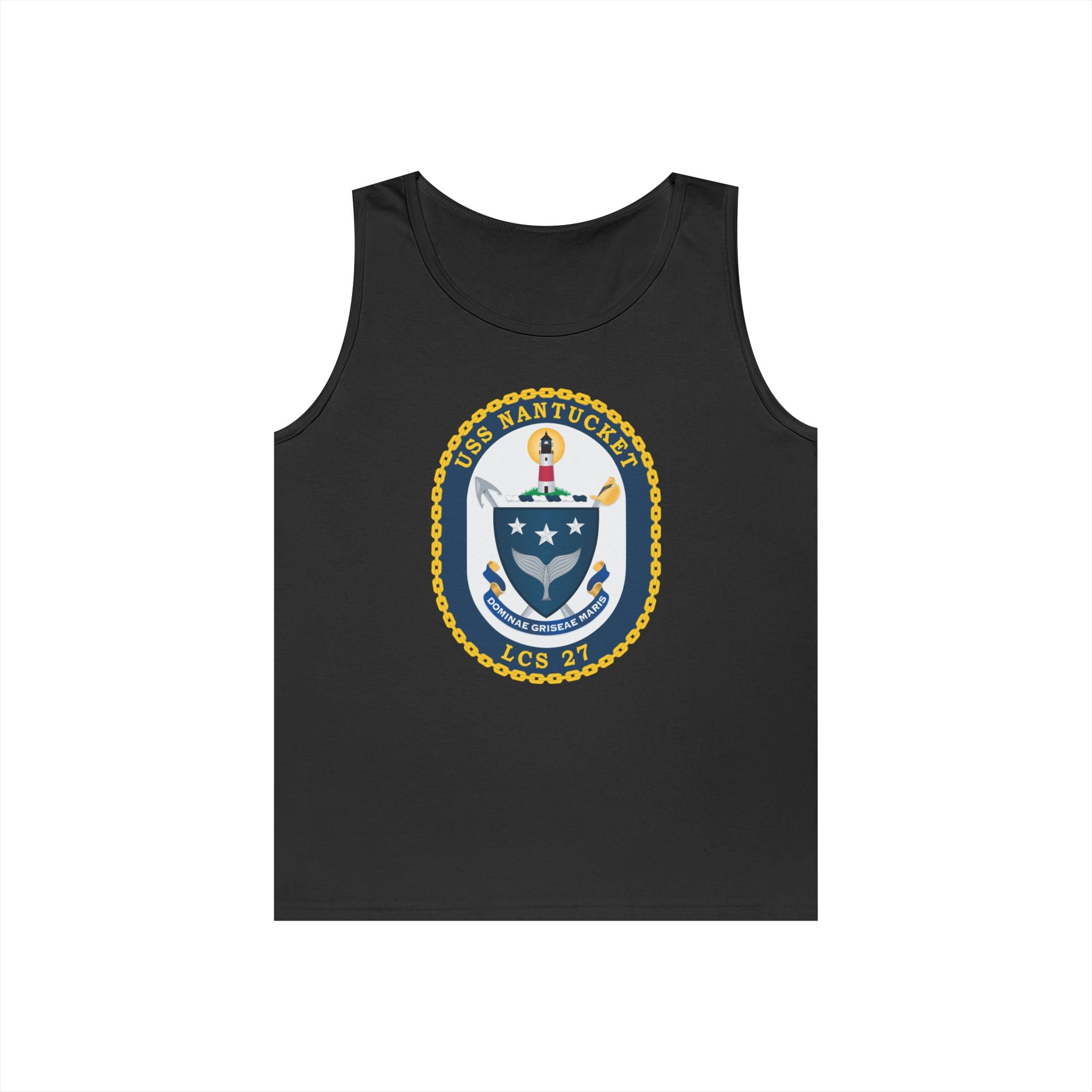 Unisex Heavy Cotton Tank Top - Navy - USS Nantucket (LCS-27) wo txt