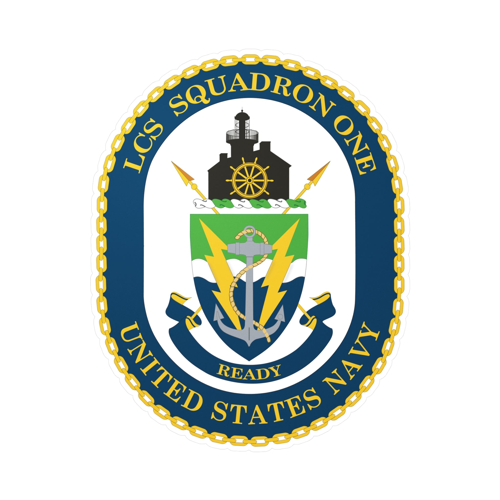 Kiss-Cut Vinyl Decal - Navy - LCS Squadron One (LCSRON 1) wo txt