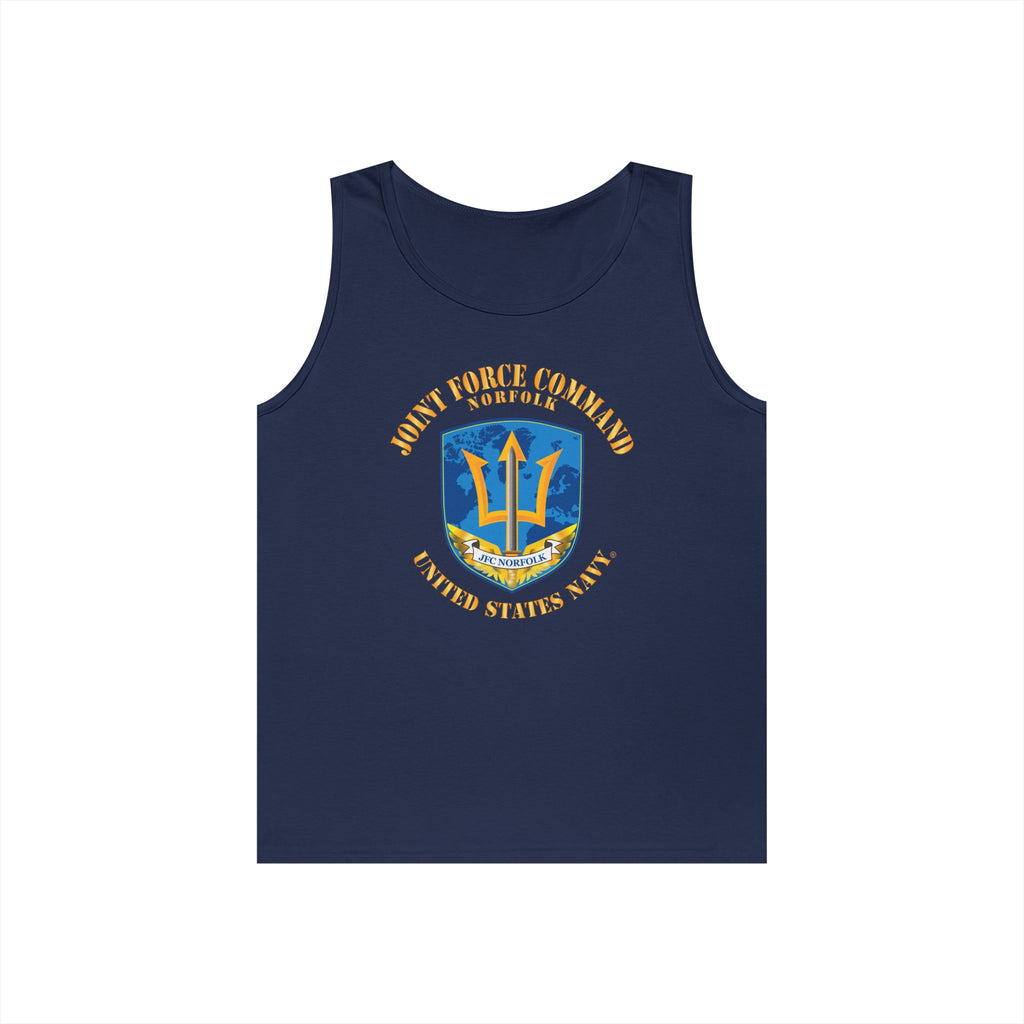 Unisex Heavy Cotton Tank Top - Navy - Joint Force Command - Norfolk