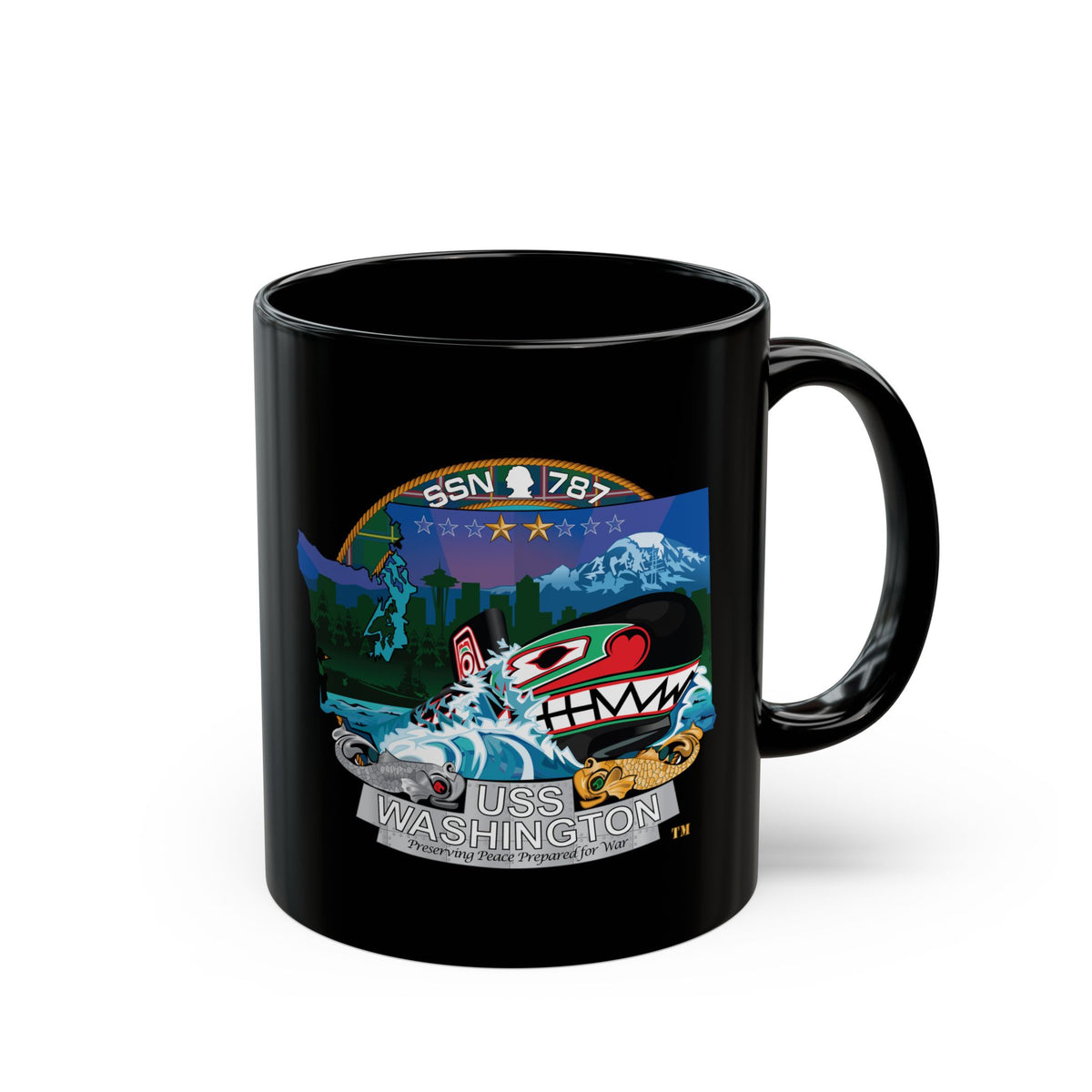 Black Mug (11oz, 15oz) - Navy - USS Washington (SSN-787) wo txt X 300