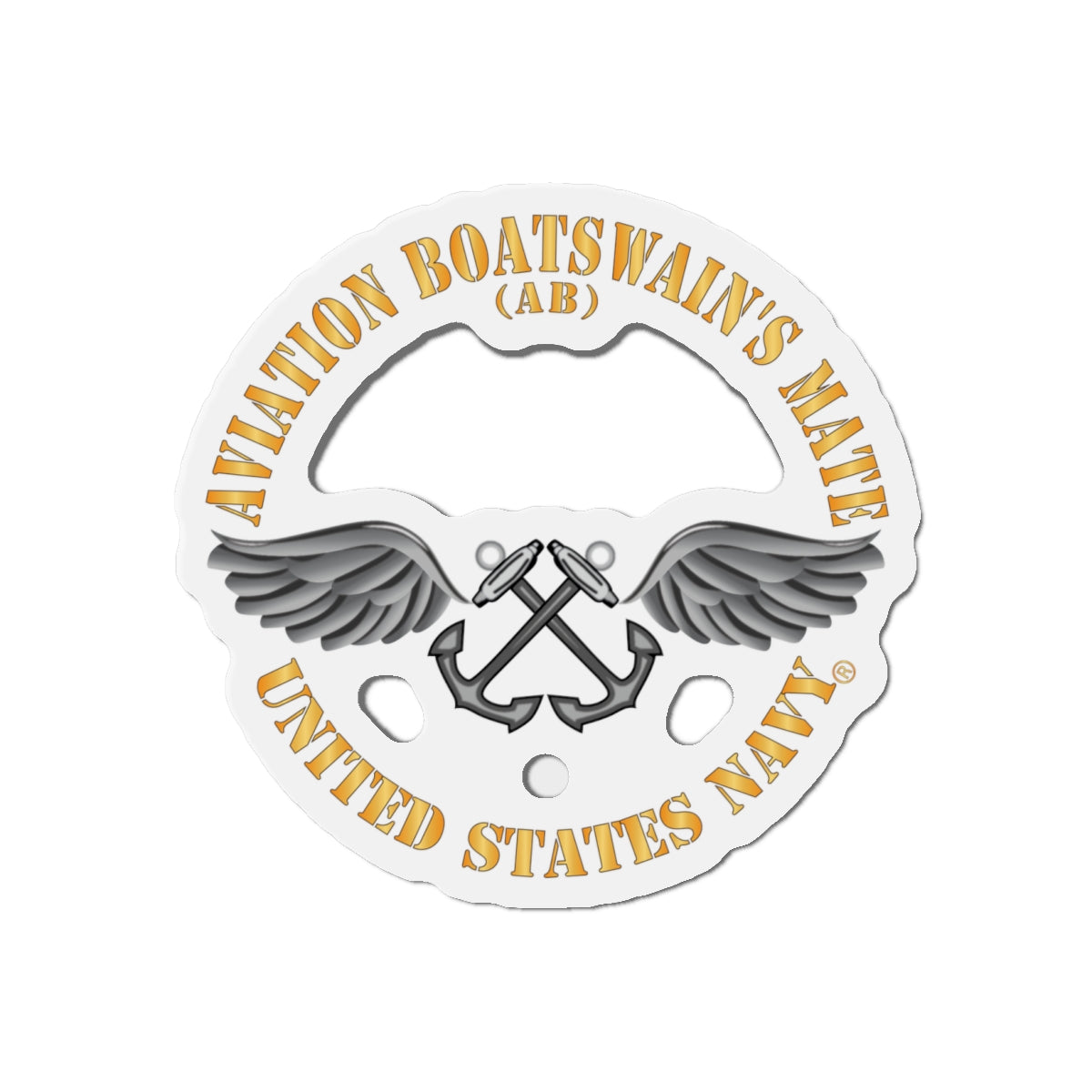 Die-Cut Magnet - Navy - Rate - Aviation Boatswain's Mate (AB) X 300