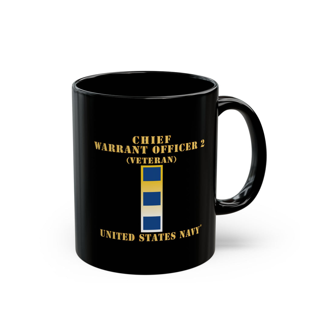 Black Mug (11oz, 15oz) - Navy - Chief Warrant Officer 2 - CW02 - Veteran