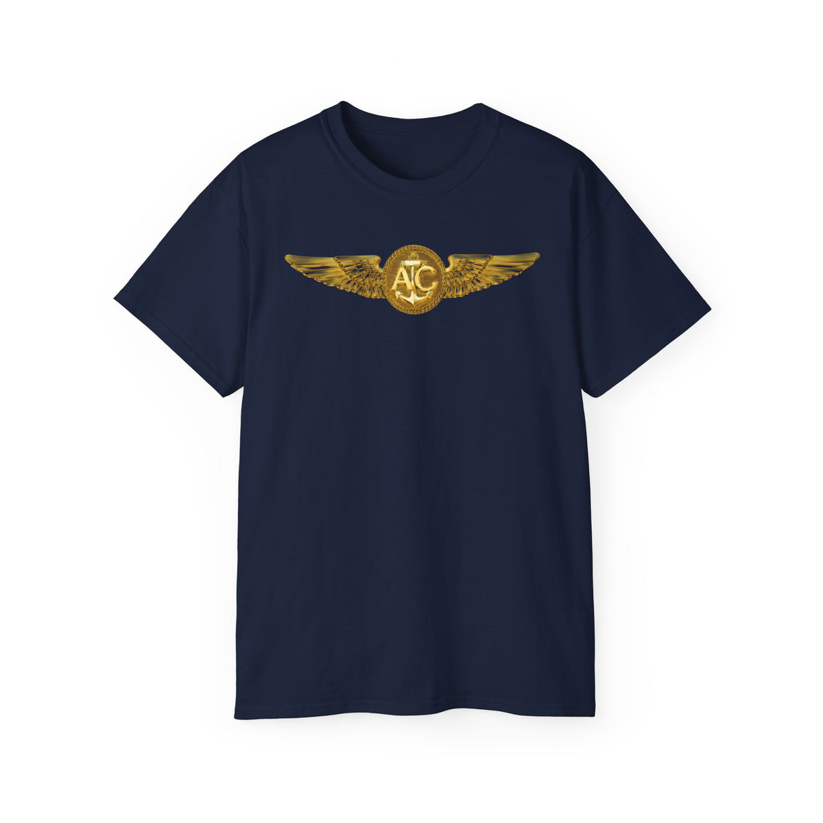 Unisex Ultra Cotton T-Shirt - Navy - Badge - Naval Aircrew Warfare Specialist wo txt - 3D - Enhanced