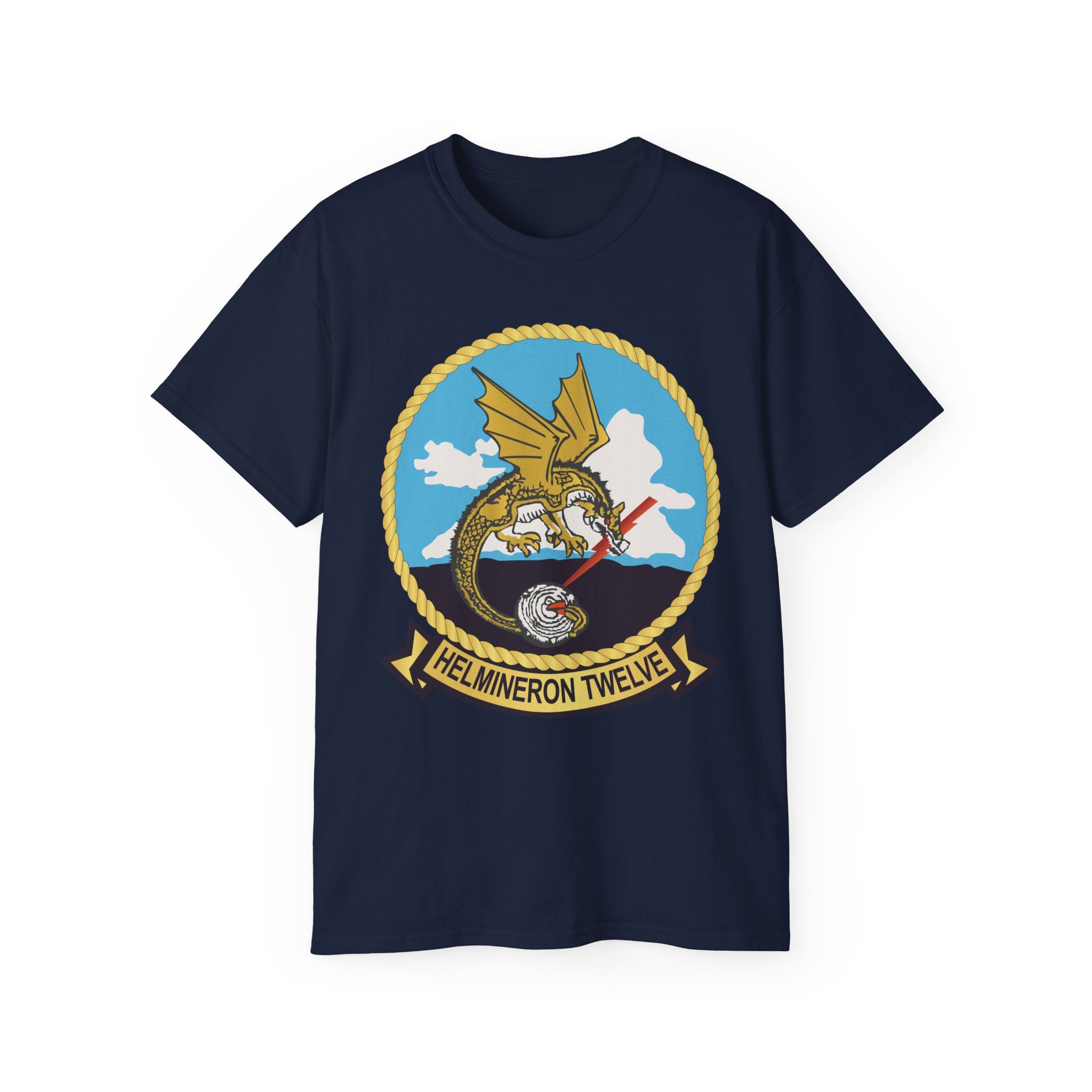 Unisex Ultra Cotton T-Shirt - Navy - Helmineron Twelve (HM-12) wo Txt