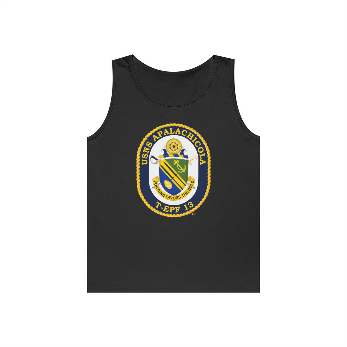 Unisex Heavy Cotton Tank Top - Navy - USNS Apalachicola (T-EPF 13) wo txt