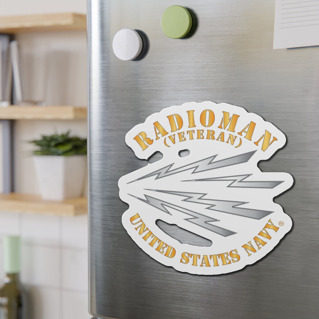 Die-Cut Magnet - Navy - Rate - Radioman (RM) - Veteran