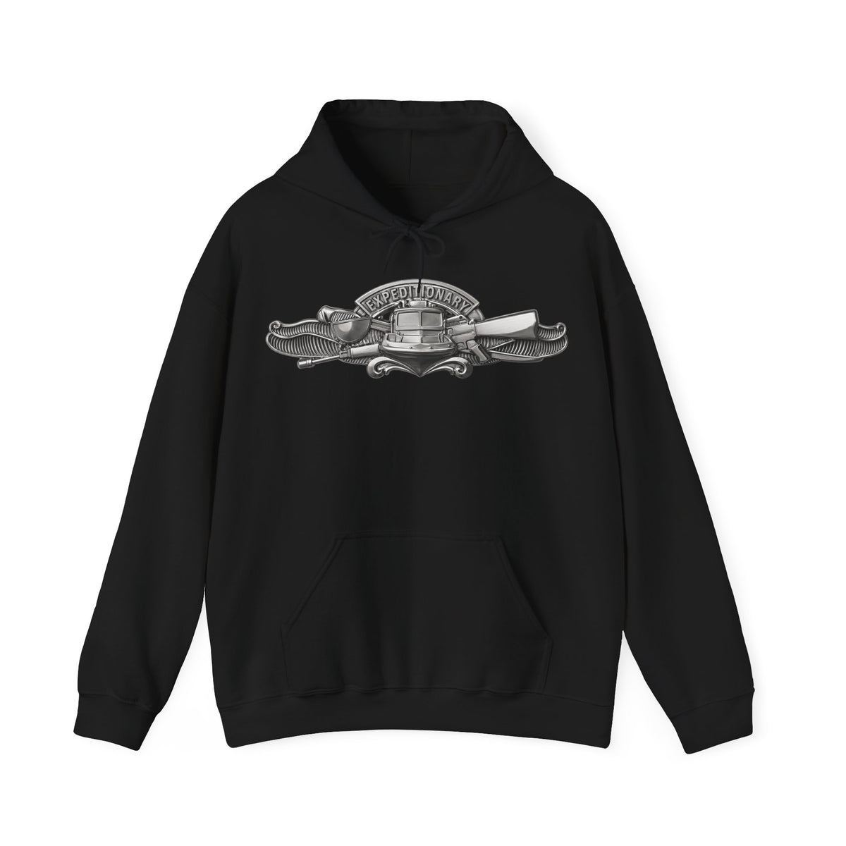 Unisex Heavy Blend™ Hoodies - Navy - Badge - Expeditionary Warfare (EXW) wo txt - Officer - 3D - Enhanced