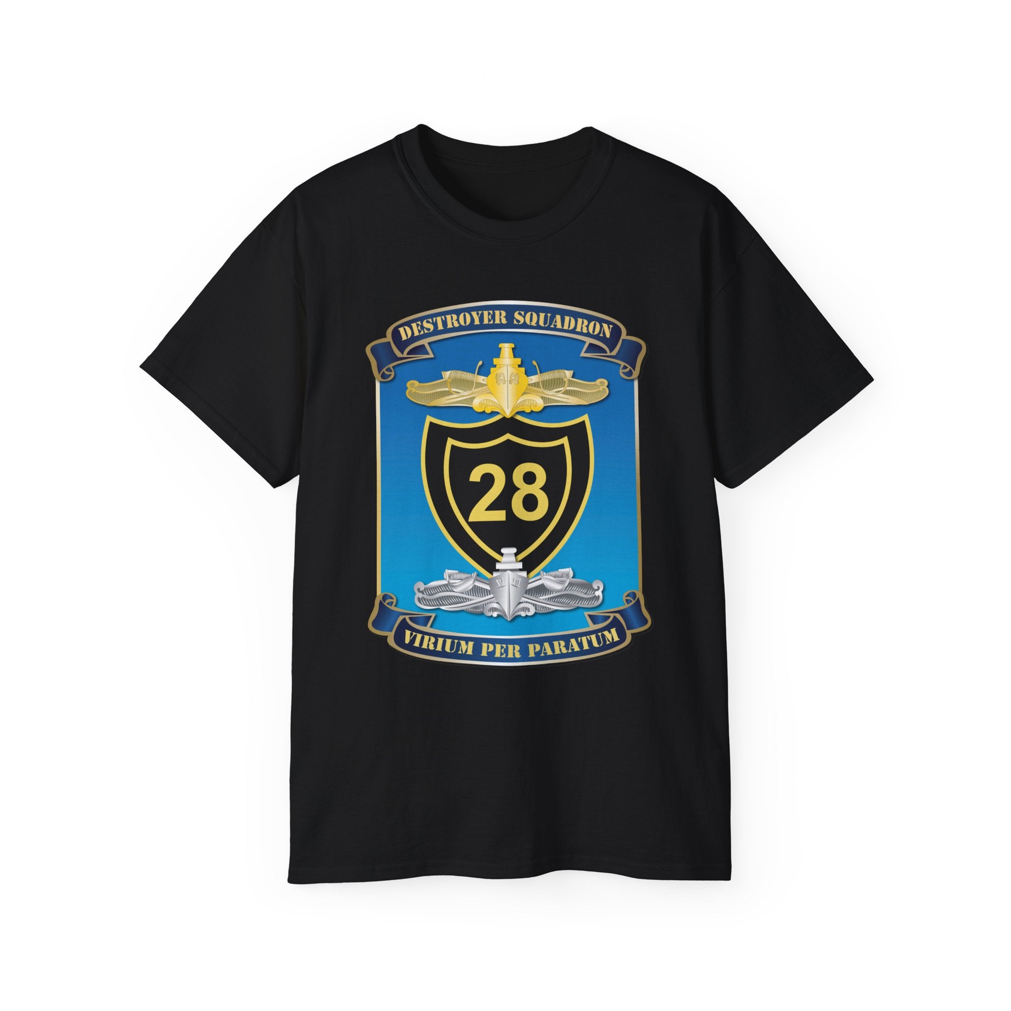 Unisex Ultra Cotton T-Shirt - Navy - Destroyer Squadron 28 (DESRON-28) wo Txt