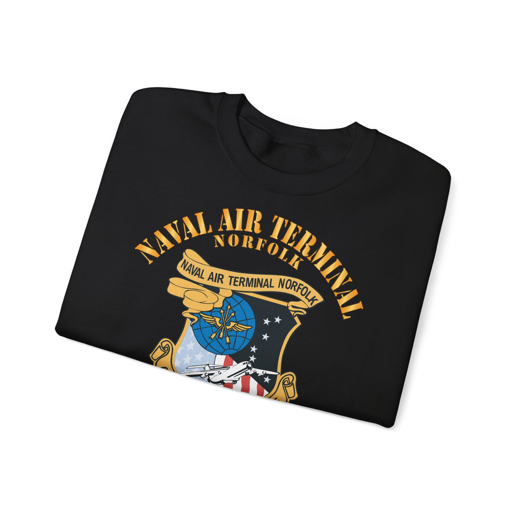 Unisex Heavy Blend™ Crewneck Sweatshirt - Navy - Naval Air Terminal Norfolk