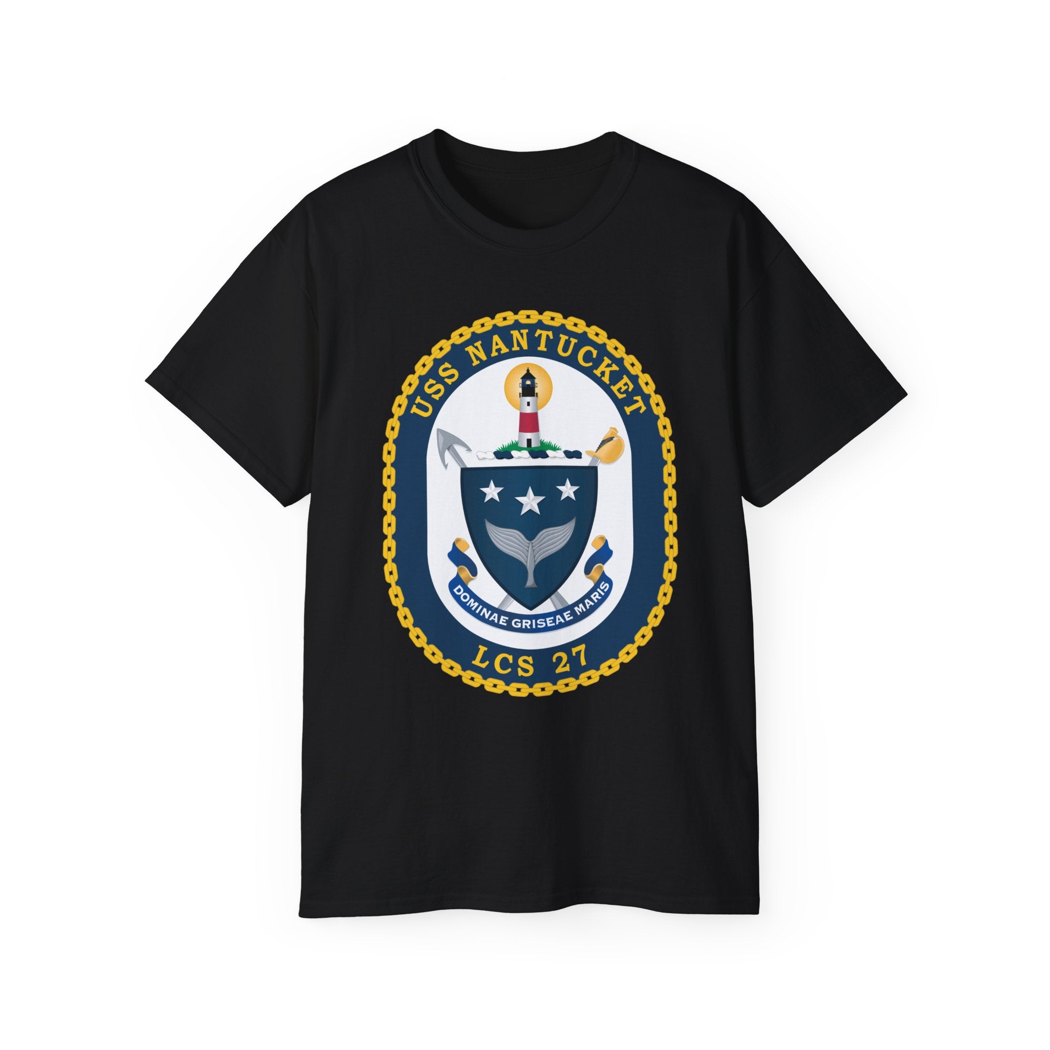 Unisex Ultra Cotton T-Shirt - Navy - USS Nantucket (LCS-27) wo txt