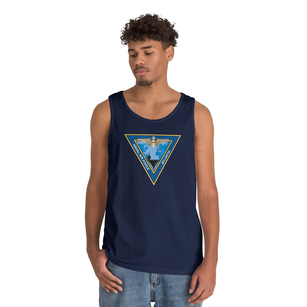 Unisex Heavy Cotton Tank Top - Navy - Commander, Naval Air Force Atlantic - COMNAVAIRLANT wo Txt