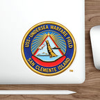 Die-Cut Vinyl Sticker - Navy - USS Undersea Warfare Field - San Clemente Island - Crest - 3D - Enhanced